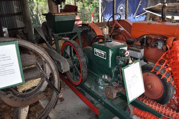 International engine driving a corn chopper