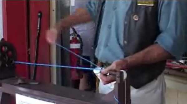 Brian shows the ropes of making rope